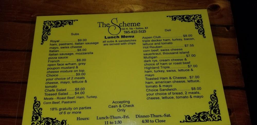 Scheme Restaurant & Bar Menu image 4